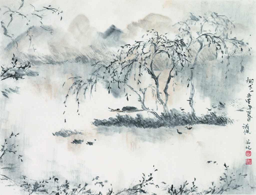 蔡涵悦  山水I  纸本水墨 35cmx46cm 2014